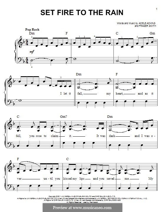 Fire to the rain. Set Fire to the Rain Ноты для фортепиано. Adele Fire to the Rain Ноты. Set Fire to the Rain Adele Ноты. Adele Set Fire Ноты для фортепиано.
