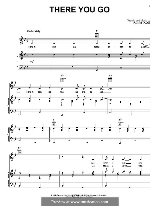 There You Go: Para vocais e piano (ou Guitarra) by Johnny Cash