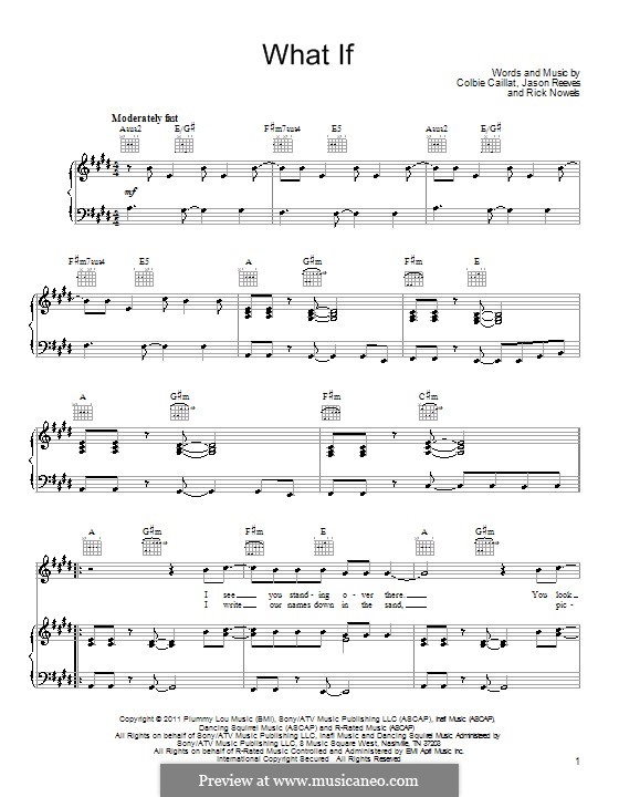 What If: Para vocais e piano (ou Guitarra) by Jason Reeves, Rick Nowels