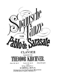 Complete set, Op.21, 22: Para Piano by Pablo de Sarasate