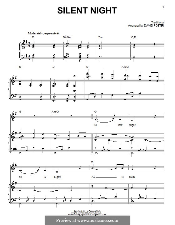 Silent Night: Para vocais e piano by folklore