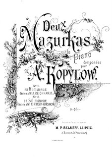 Two Mazurkas, Op.3: Two Mazurkas by Alexander Kopylov