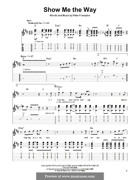 Show Me the Way: Para guitarra com guia by Peter Frampton