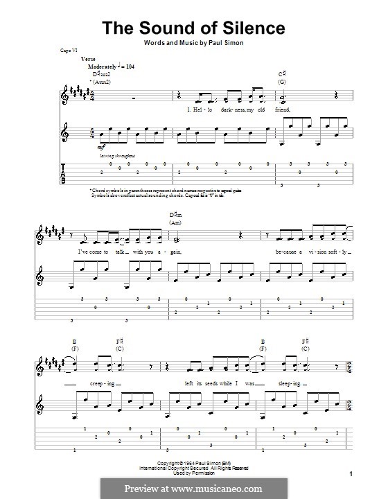 Arreglo alternativo de 'The Sound of Silence' para flauta dulce en Musicaneo, con notas y cifras