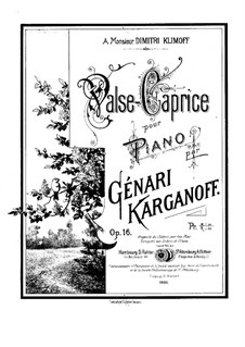 Waltz-Caprice for Piano, Op.16: Waltz-Caprice for Piano by Gennady Korganov