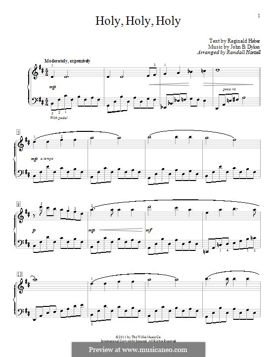 Holy, Holy, Holy! Lord God Almighty: para piano (partituras de alta qualidade) by John Bacchus Dykes