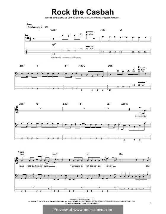 Rock the Casbah (The Clash): para baixo com guia by Joe Strummer, Mick Jones, Topper Headon