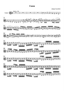 One instrument version: para trompeta by Johann Pachelbel