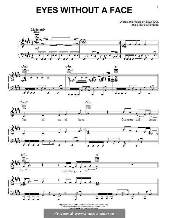 Eyes without a Face por S. Stevens Partituras on músicaNeo
