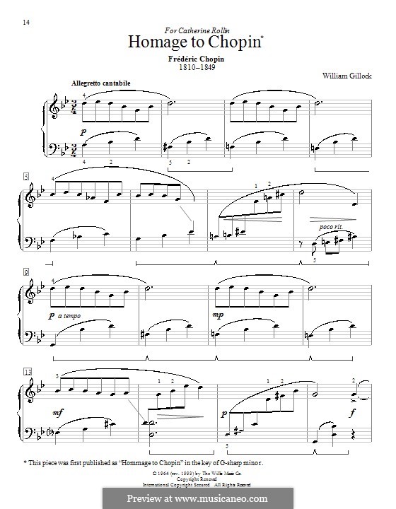 Homage to Chopin: Homage to Chopin by William Gillock