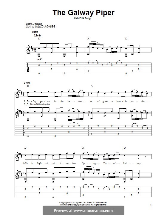 The Galway Piper: Para Guitarra by folklore