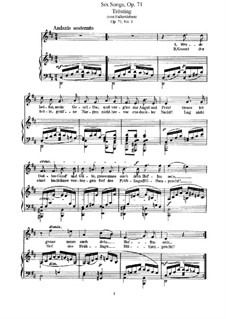 Six Songs, Op.71: set completo by Felix Mendelssohn-Bartholdy