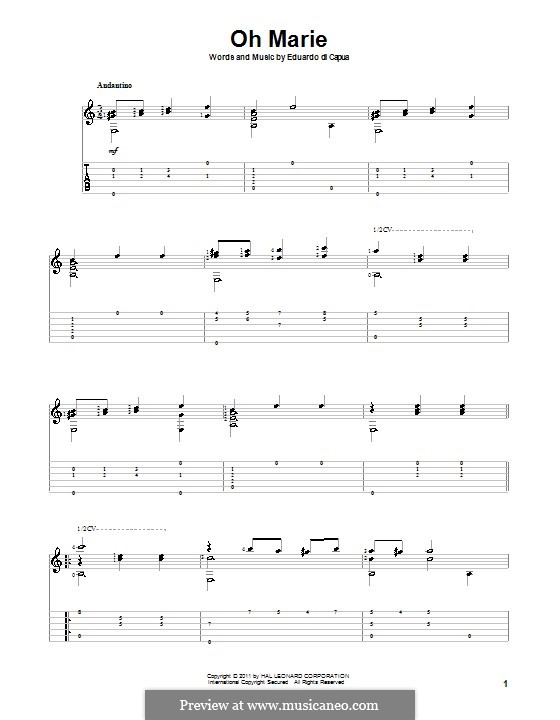 Oh Marie: Para Guitarra by Eduardo di Capua