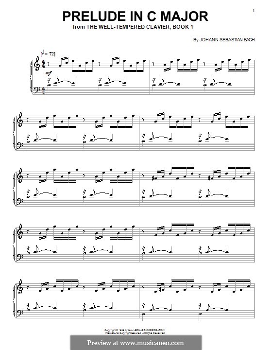 Prelude and Fugue No.1 in C Major, BWV 846: Prelude by Johann Sebastian Bach