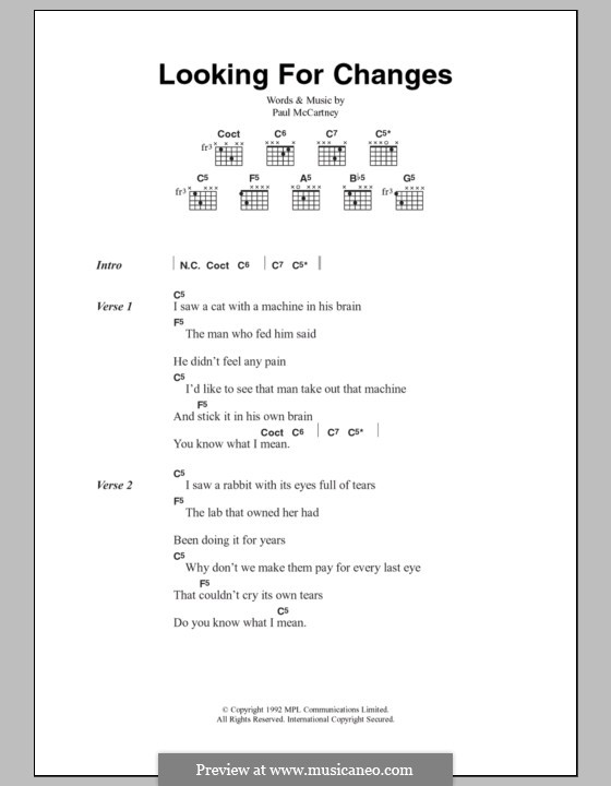 Looking for Changes: Letras e Acordes by Paul McCartney