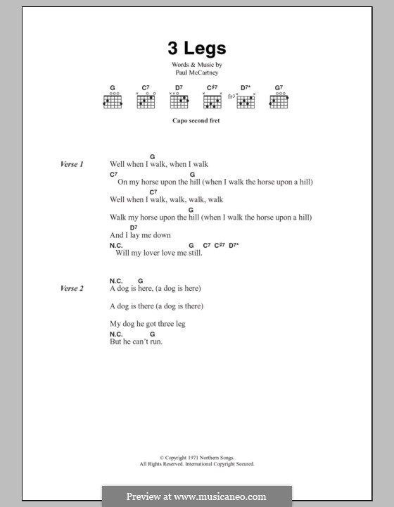 3 Legs: Letras e Acordes by Paul McCartney