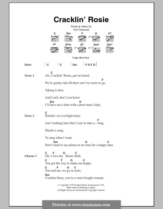 Cracklin' Rosie: Letras e Acordes by Neil Diamond