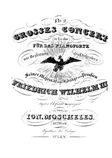 Piano Concerto No.2, Op.56: partitura para piano by Ignaz Moscheles