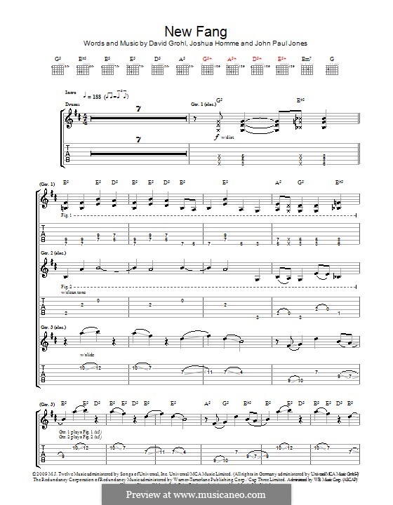 New Fang (Them Crooked Vultures): Para guitarra com guia by John Paul Jones, David Grohl, Joshua Homme