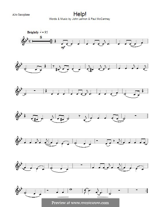 Help! (The Beatles): para Saxofone Alto by John Lennon, Paul McCartney