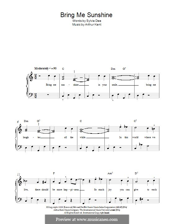 Bring Me Sunshine: Facil para o piano by Arthur Kent