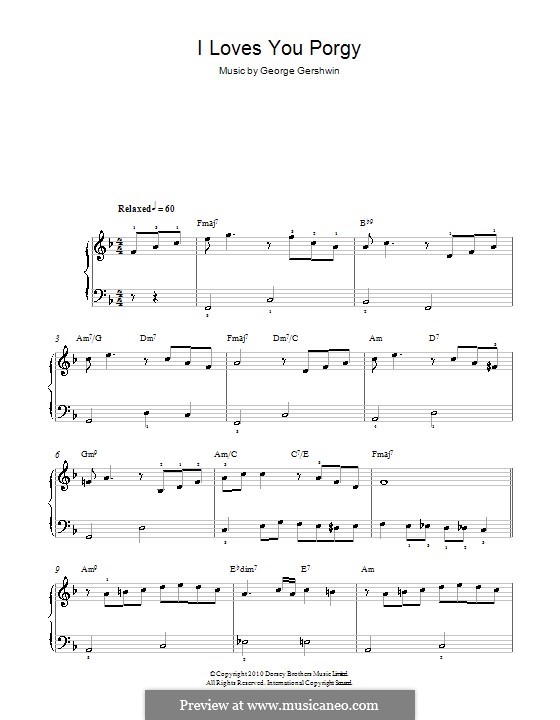 I Loves You, Porgy: Facil para o piano by George Gershwin