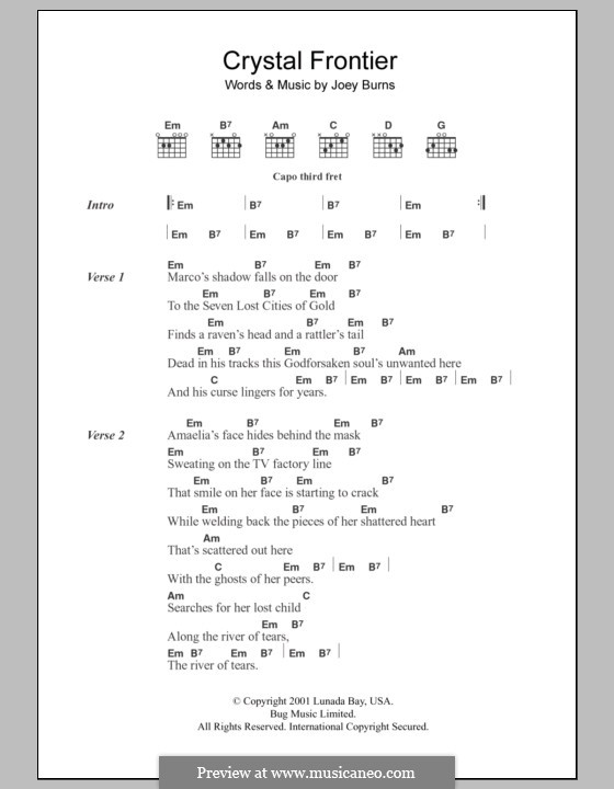 Crystal Frontier (Calexico): Letras e Acordes by Joey Burns
