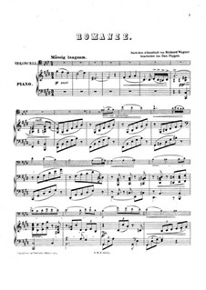 Album Leaf (Romance), WWV 94: para Violoncelo e piano by Richard Wagner