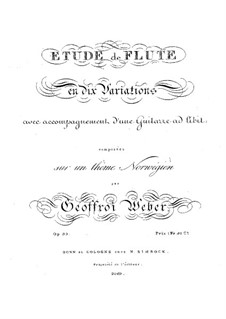 Etude and Variations on a Norwegian Theme, Op.39: Etude and Variations on a Norwegian Theme by Gottfried Weber