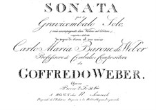 Sonata for Harpsichord: soneto para cravo by Gottfried Weber