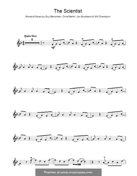 The Scientist (Coldplay): para violino by Chris Martin, Guy Berryman, Jonny Buckland, Will Champion