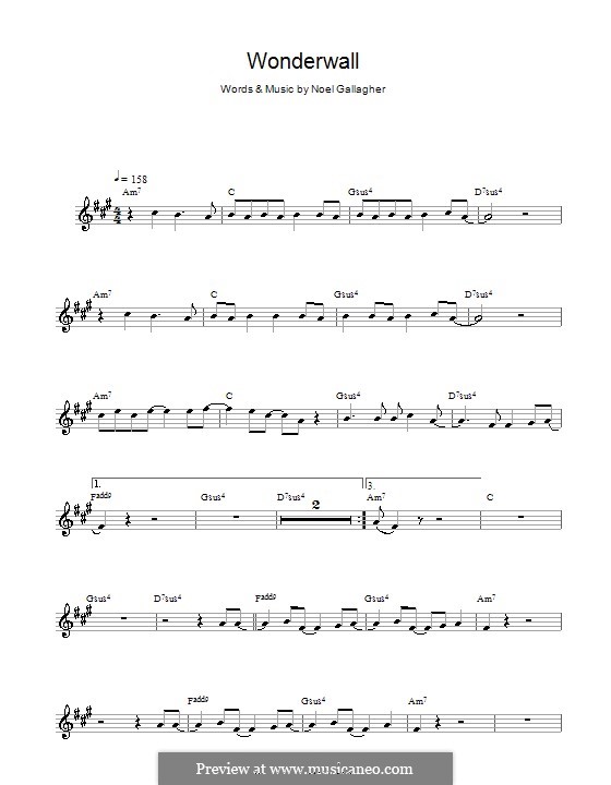 Wonderwall (Oasis): para Saxofone Alto by Noel Gallagher