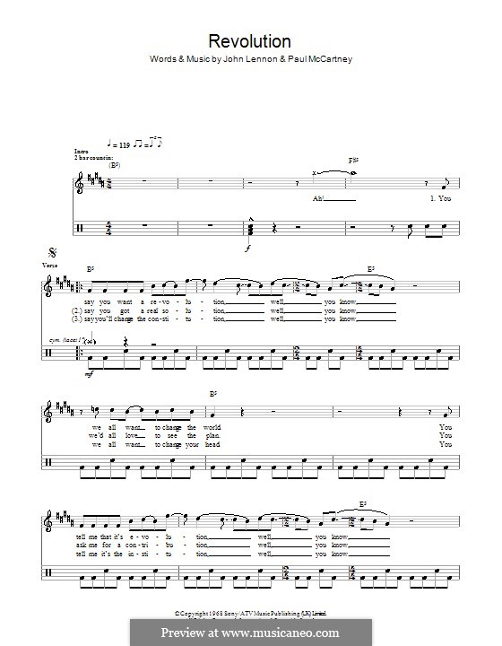 Revolution (The Beatles): para bateria by John Lennon, Paul McCartney