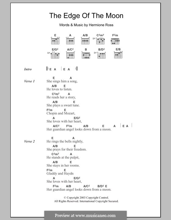 The Edge of the Moon: Letras e Acordes by Hermione Ross