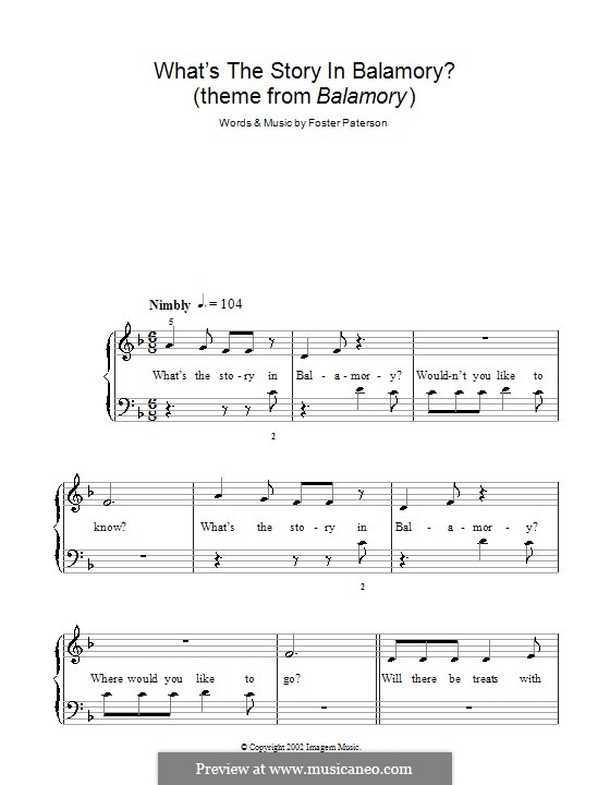 What's the Story in Balamory (theme from Balamory): Facil para o piano by Foster Paterson