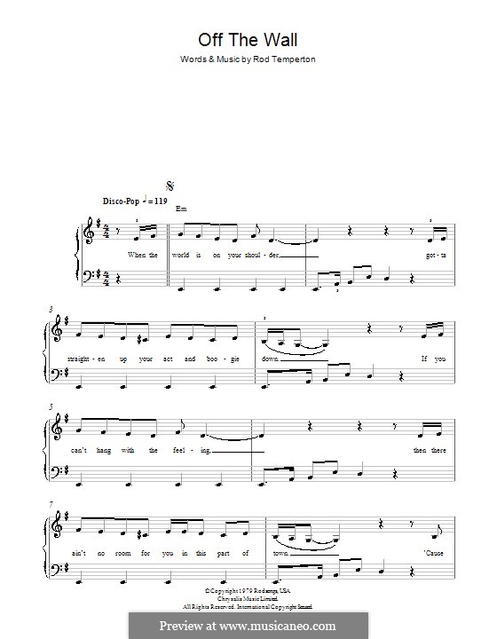 Off the Wall (Michael Jackson) por R. Temperton Partituras on músicaNeo