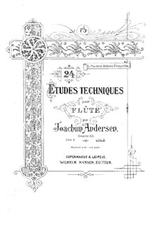 Twenty-Four Technical Etudes, Op.63: Book II, No.13-24 by Joachim Andersen