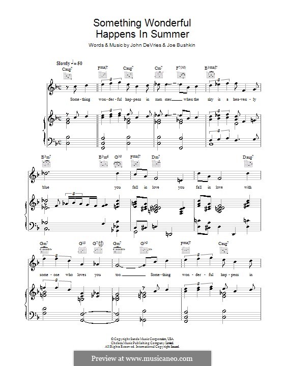 Something Wonderful Happens In Summer (Frank Sinatra): Something Wonderful Happens In Summer (Frank Sinatra) by John DeVries, Joe Bushkin