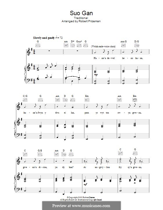 Suo Gan: Para vocais e piano (ou Guitarra) by folklore