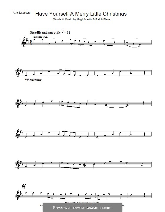 Instrumental version: para Saxofone Alto by Hugh Martin, Ralph Blane