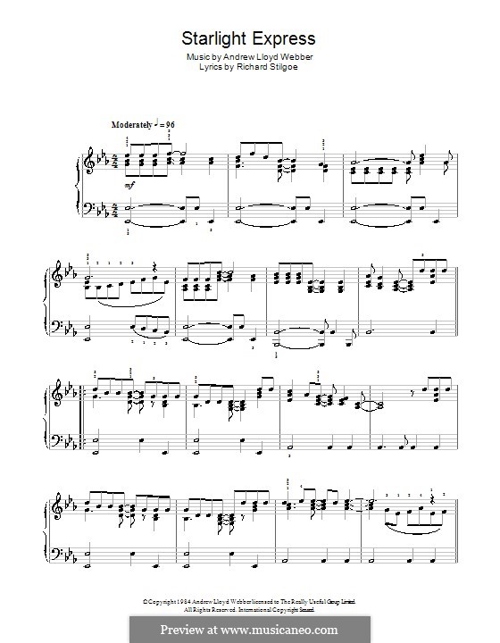 Starlight Express: Facil para o piano by Andrew Lloyd Webber