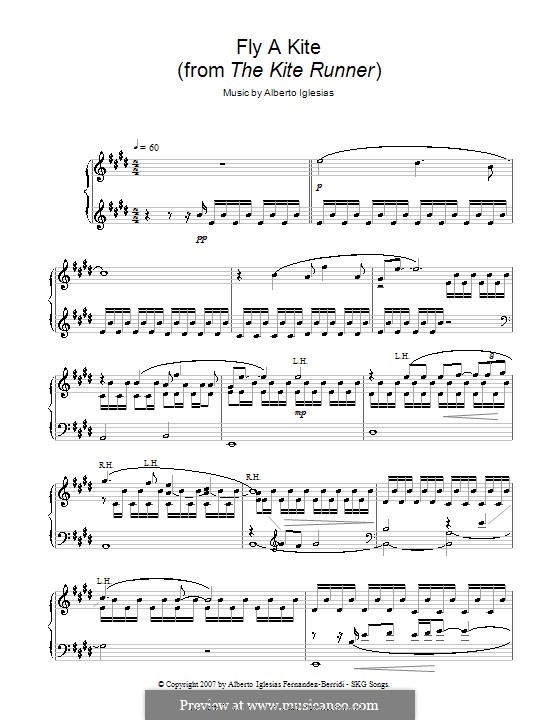 Fly a Kite (from The Kite Runner): Para Piano by Alberto Iglesias