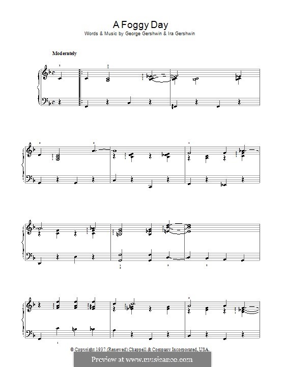 A Foggy Day (In London Town): Facil para o piano by George Gershwin