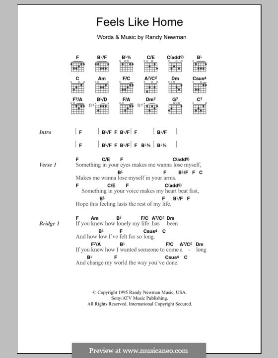 Feels Like Home por R. Newman Partituras on músicaNeo