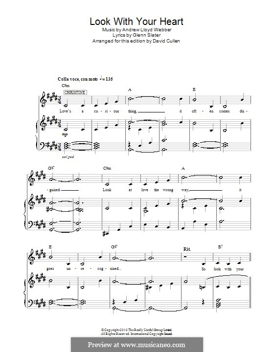 Look with Your Heart: Para vocais e piano (ou Guitarra) by Andrew Lloyd Webber