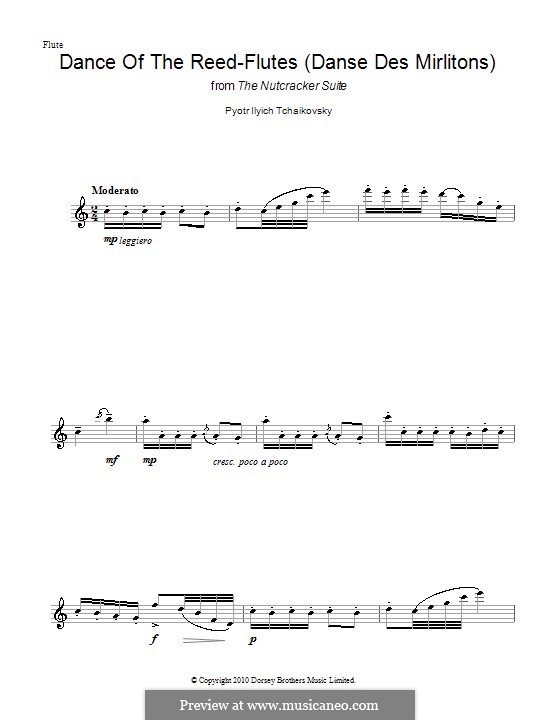 No.7 Dance of the Mirlitons: para flauta by Pyotr Tchaikovsky