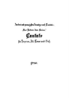 Nur jedem das Seine, BWV 163: Partitura completa by Johann Sebastian Bach