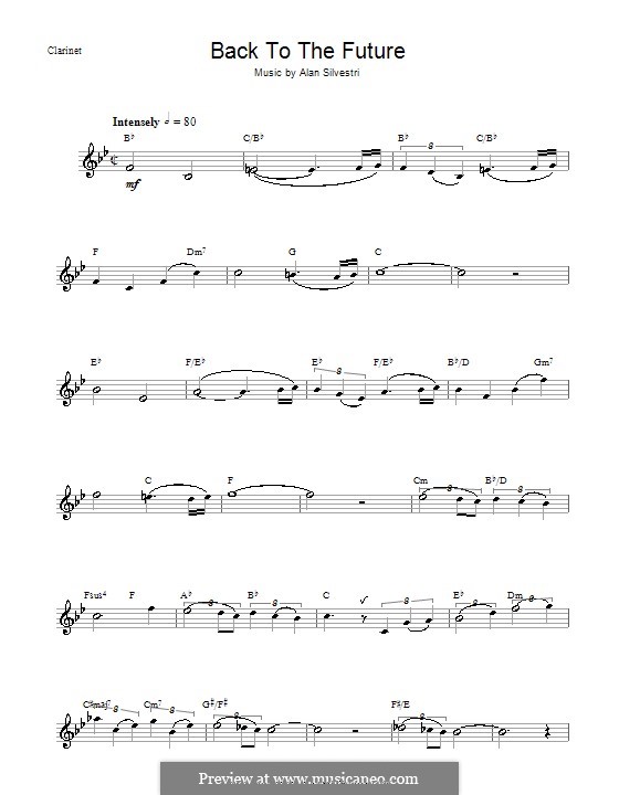 Back to the Future (Theme): para clarinete by Alan Silvestri
