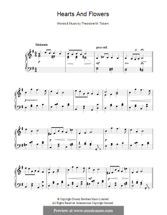 Hearts and Flowers, Op.245: G maior by Theodore Moses Tobani