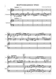 Piano Trio: Trio de piano by Alexandr Nezhigaj